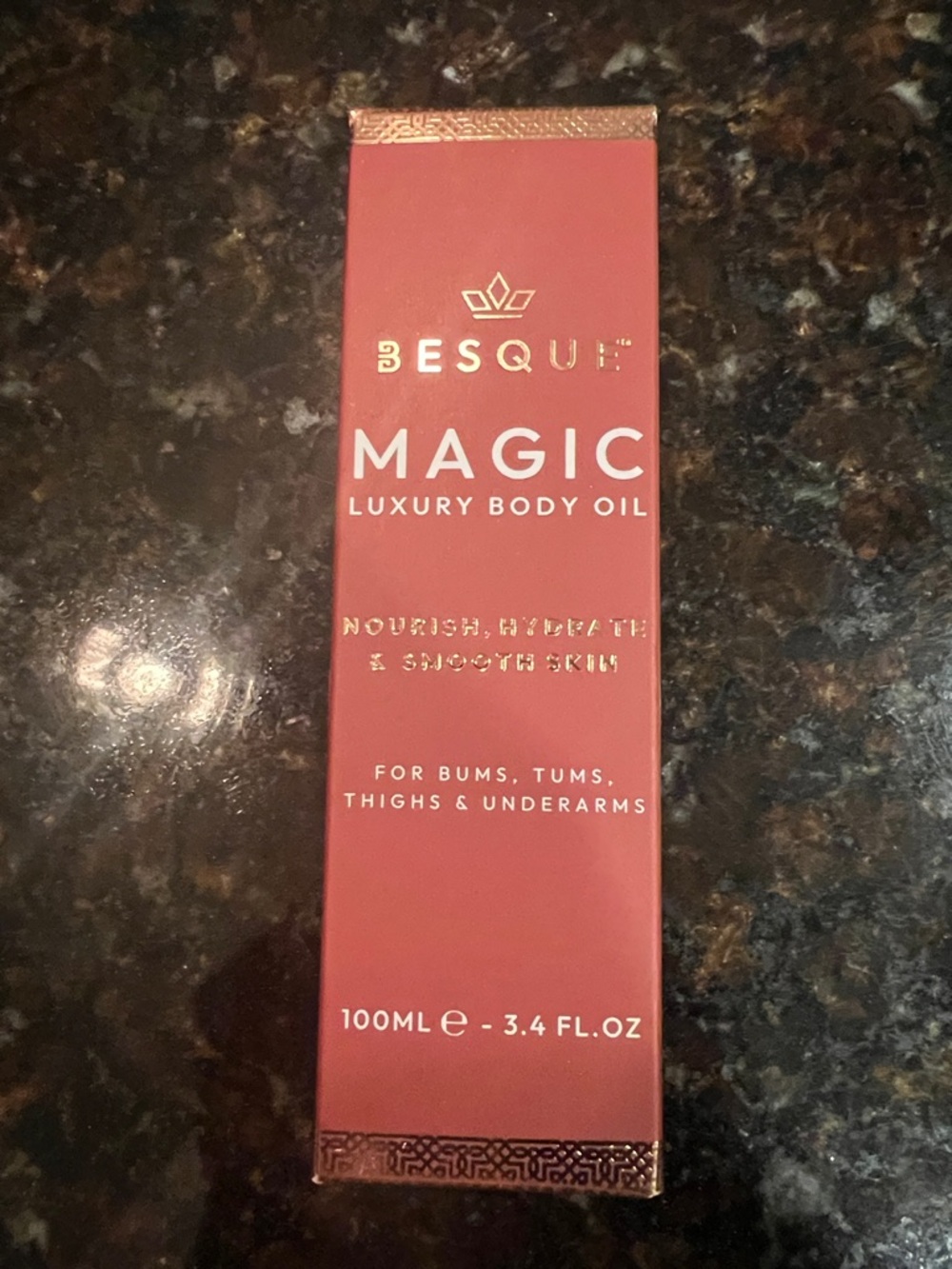 Besque magic luxury body oil, brand new in box 3.4 fluid ounces